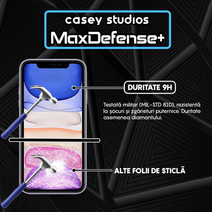 3x MaxDefense+ Glass Screen Protector Pack - iPhone 13 Mini - Black