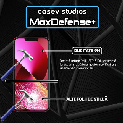 Pachet 3x Folie Sticla MaxDefense+ - iPhone XR/11 - Negru