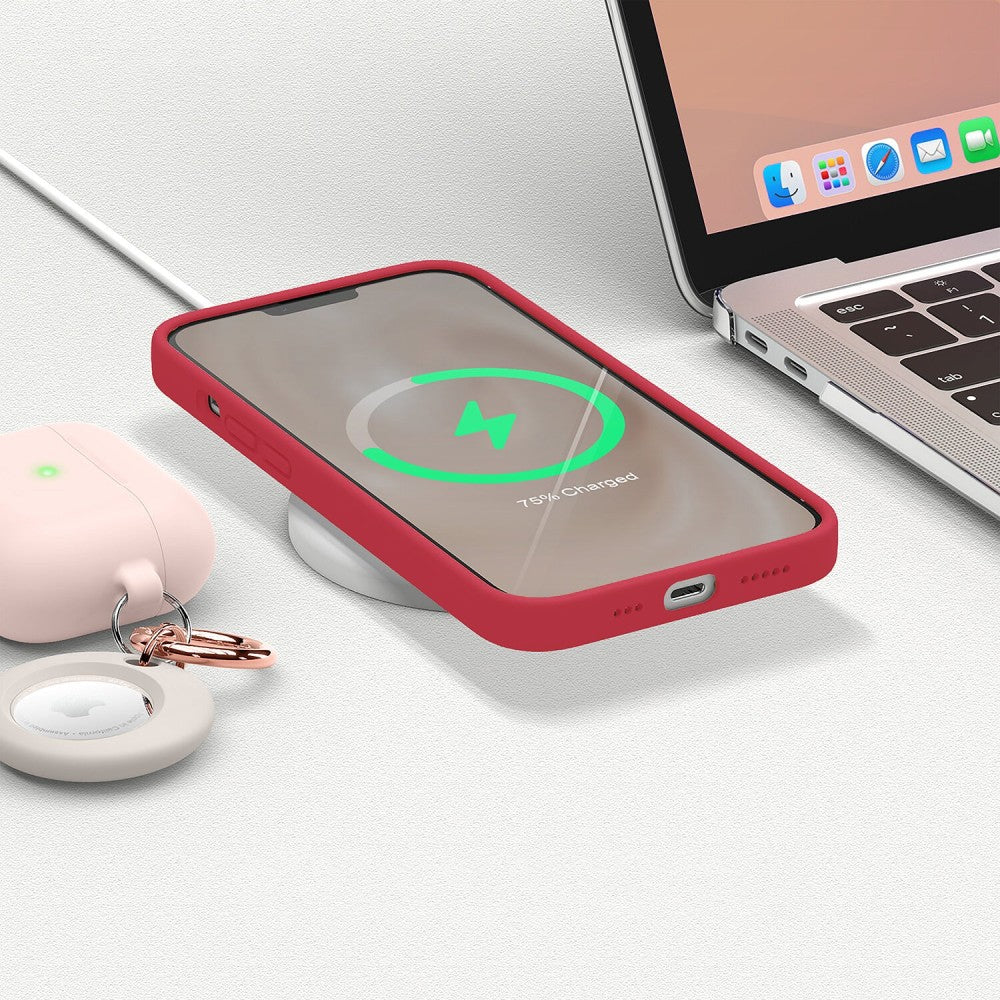 Soft Silicone Case - iPhone 13 Pro Max - Light Red