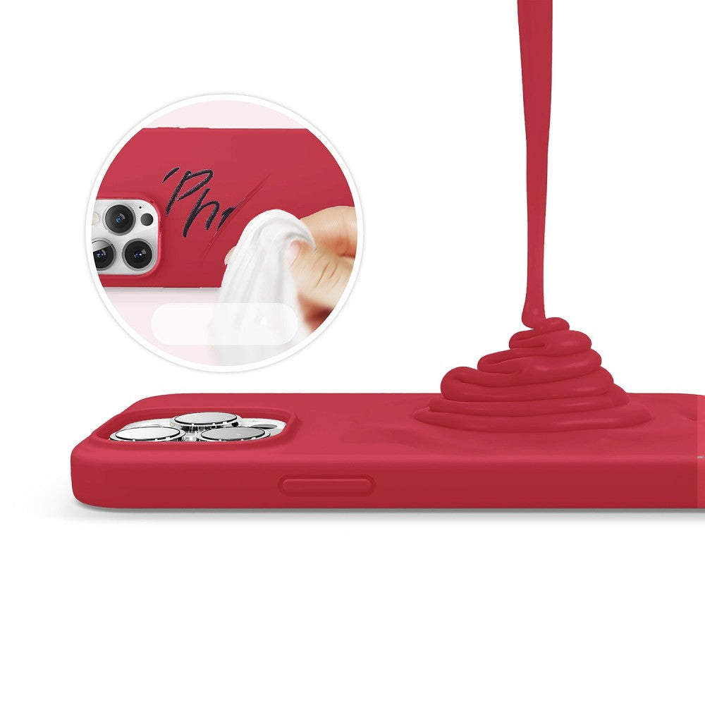 Soft Silicone Case - iPhone 13 Pro Max - Light Red