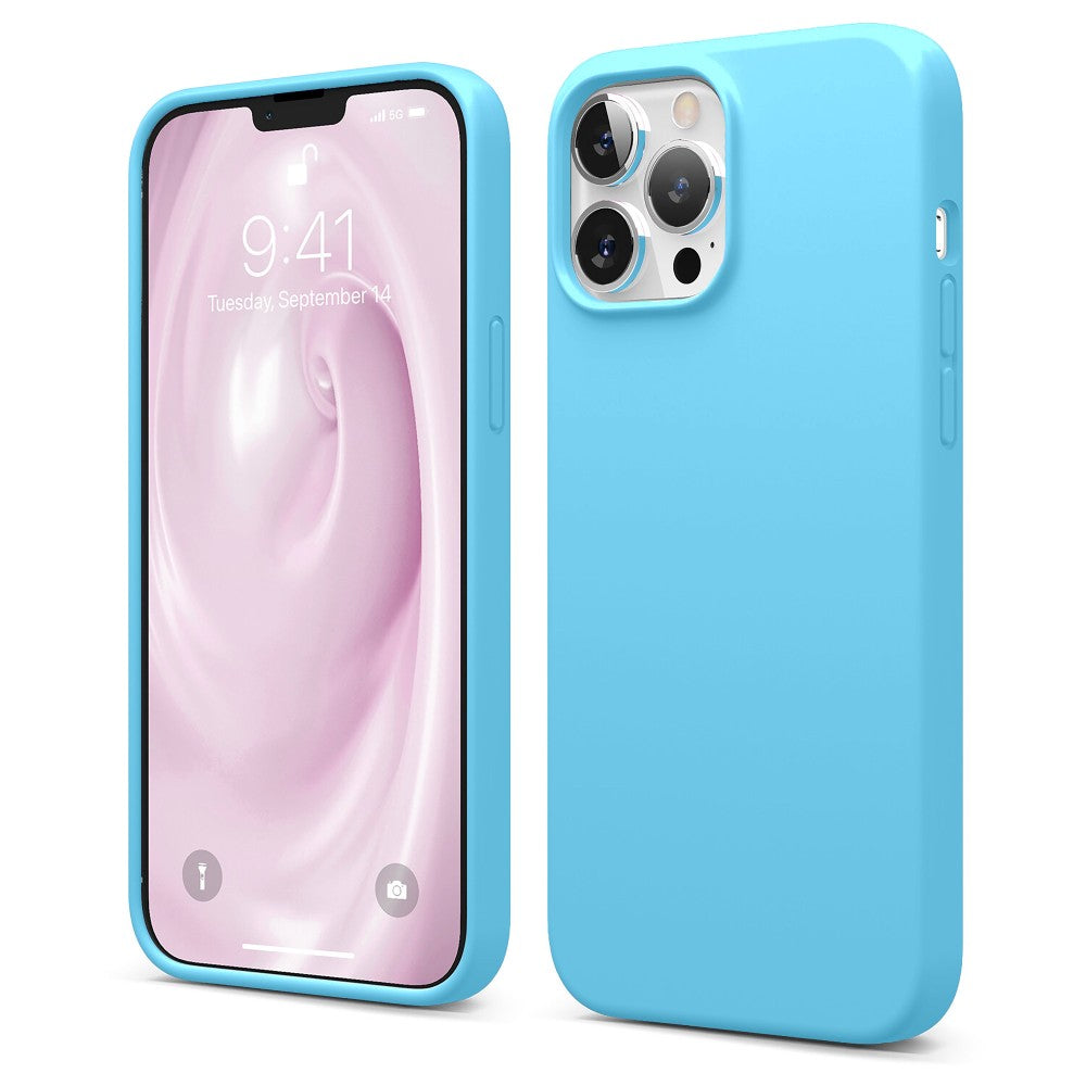 Husa Soft Silicone - iPhone 13 Pro Max - Acid Blue