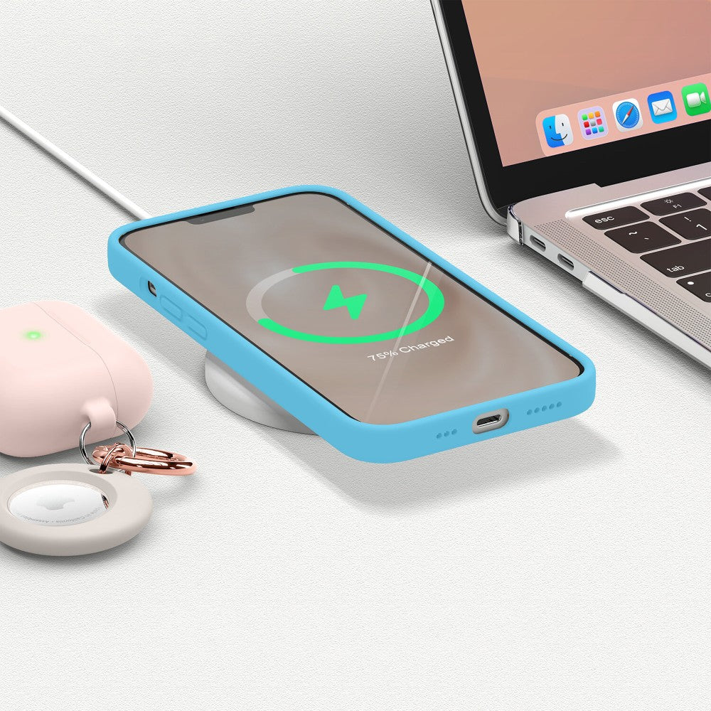 Soft Silicone Case - iPhone 13 - Acid Blue