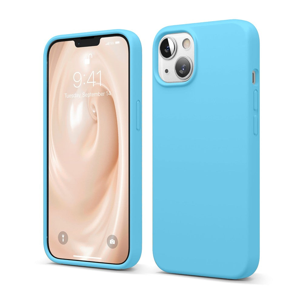 Soft Silicone Case - iPhone 13 - Acid Blue