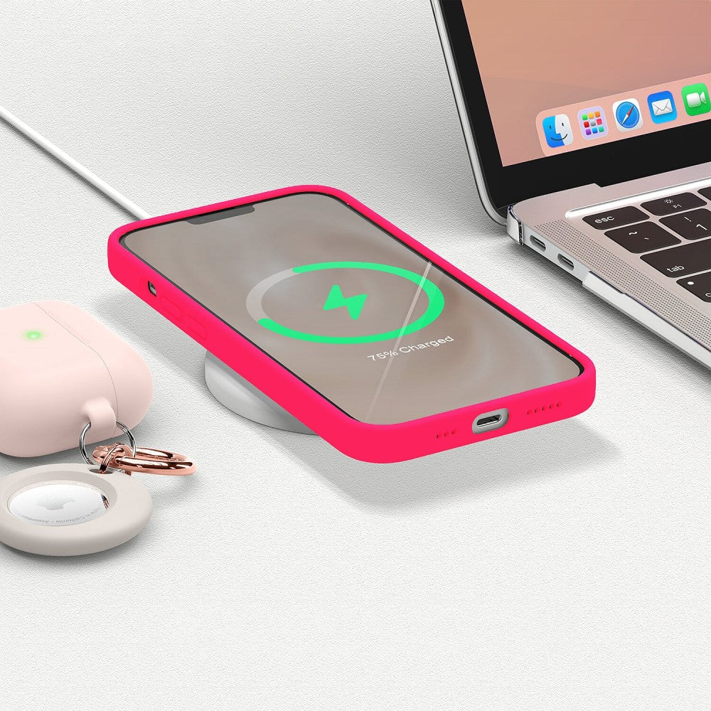 Soft Silicone Case - iPhone 13 Mini - Neon Pink