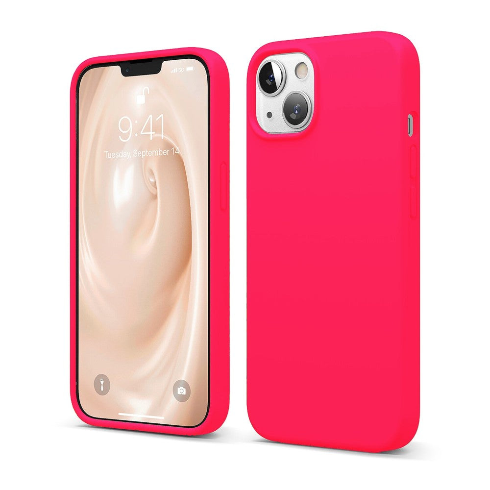 Soft Silicone Case - iPhone 13 Mini - Neon Pink