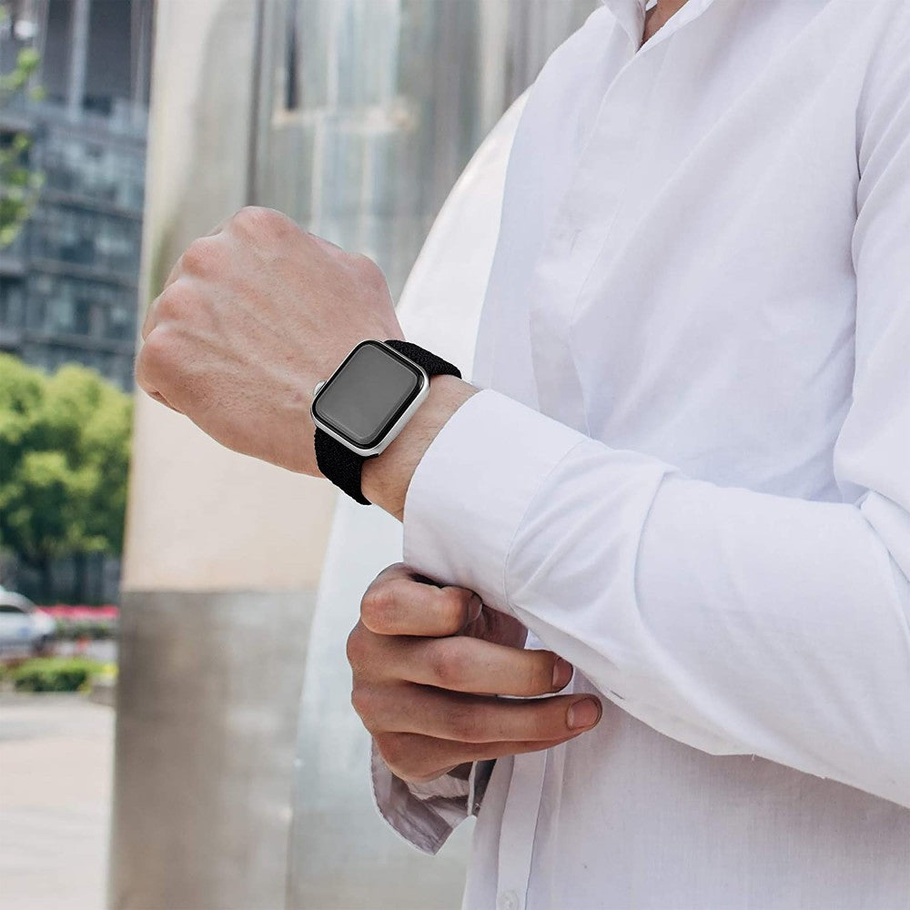 Curea Braided Breeze - Apple Watch 1/2/3/4/5/6/7/8/9/10/11/SE/SE2/SE3/Ultra 1/Ultra 2/Ultra 3 - 42/44/45/46/49 MM - XS - Black
