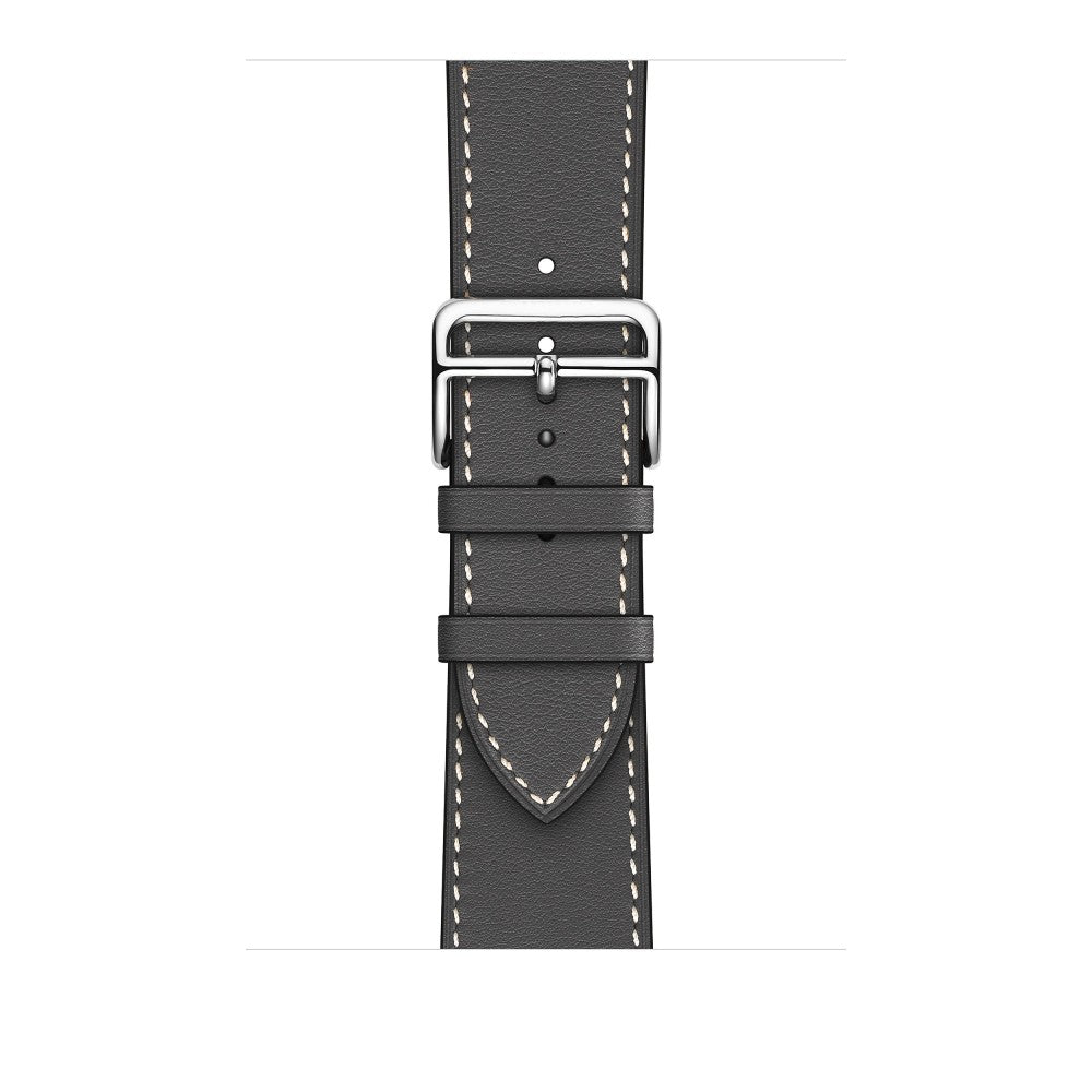Curea Leather Elegance - Apple Watch 1/2/3/4/5/6/7/8/9/10/11/SE/SE2/SE3 - 38/40/41/42 MM - Dark Gray