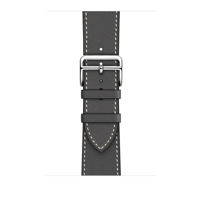 Curea Leather Elegance - Apple Watch 1/2/3/4/5/6/7/8/9/10/11/SE/SE2/SE3 - 38/40/41/42 MM - Dark Gray