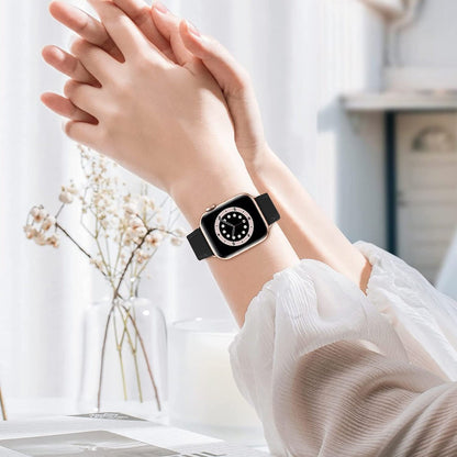 Curea Leather Elegance - Apple Watch 1/2/3/4/5/6/7/8/9/10/11/SE/SE2/SE3 - 38/40/41/42 MM - Black