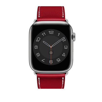 Curea Leather Elegance - Apple Watch 1/2/3/4/5/6/7/8/9/10/11/SE/SE2/SE3/Ultra 1/Ultra 2/Ultra 3 - 42/44/45/46/49 MM - Red