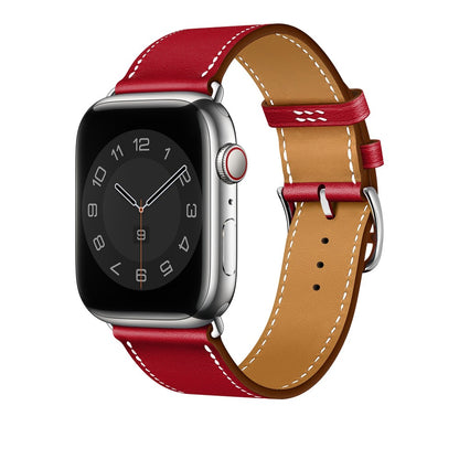 Curea Leather Elegance - Apple Watch 1/2/3/4/5/6/7/8/9/10/11/SE/SE2/SE3/Ultra 1/Ultra 2/Ultra 3 - 42/44/45/46/49 MM - Red