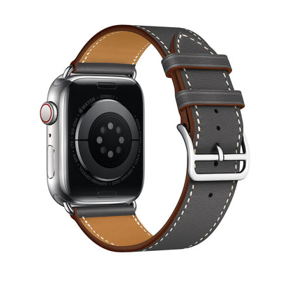 Leather Elegance Strap - Apple Watch 1/2/3/4/5/6/7/8/9/10/11/SE/SE2/SE3/Ultra 1/Ultra 2/Ultra 3 - 42/44/45/46/49 MM - Dark Gray