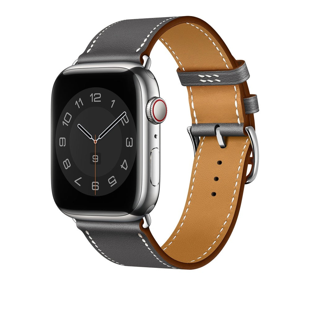 Curea Leather Elegance - Apple Watch 1/2/3/4/5/6/7/8/9/10/11/SE/SE2/SE3/Ultra 1/Ultra 2/Ultra 3 - 42/44/45/46/49 MM - Dark Gray