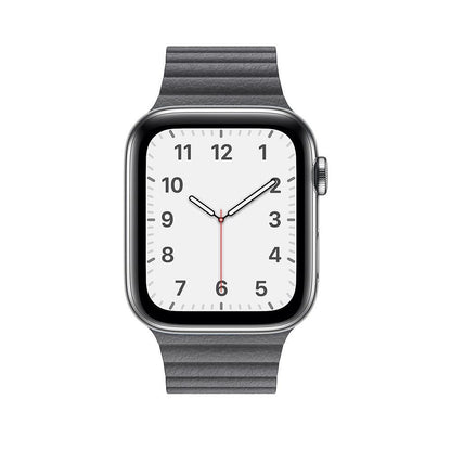 Leather Loop Heritage Strap - Apple Watch 1/2/3/4/5/6/7/8/9/10/11/SE/SE2/SE3 - 38/40/41/42 MM - Dark Gray