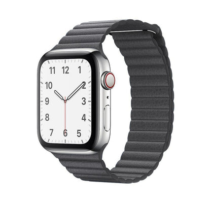 Leather Loop Heritage Strap - Apple Watch 1/2/3/4/5/6/7/8/9/10/11/SE/SE2/SE3 - 38/40/41/42 MM - Dark Gray