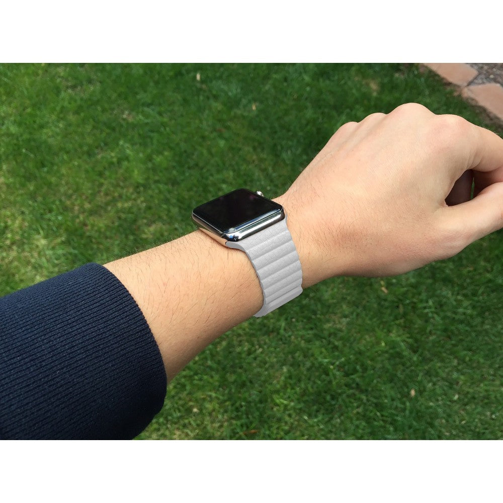 Curea Leather Loop Heritage - Apple Watch 1/2/3/4/5/6/7/8/9/10/11/SE/SE2/SE3/Ultra 1/Ultra 2/Ultra 3 - 42/44/45/46/49 MM - White