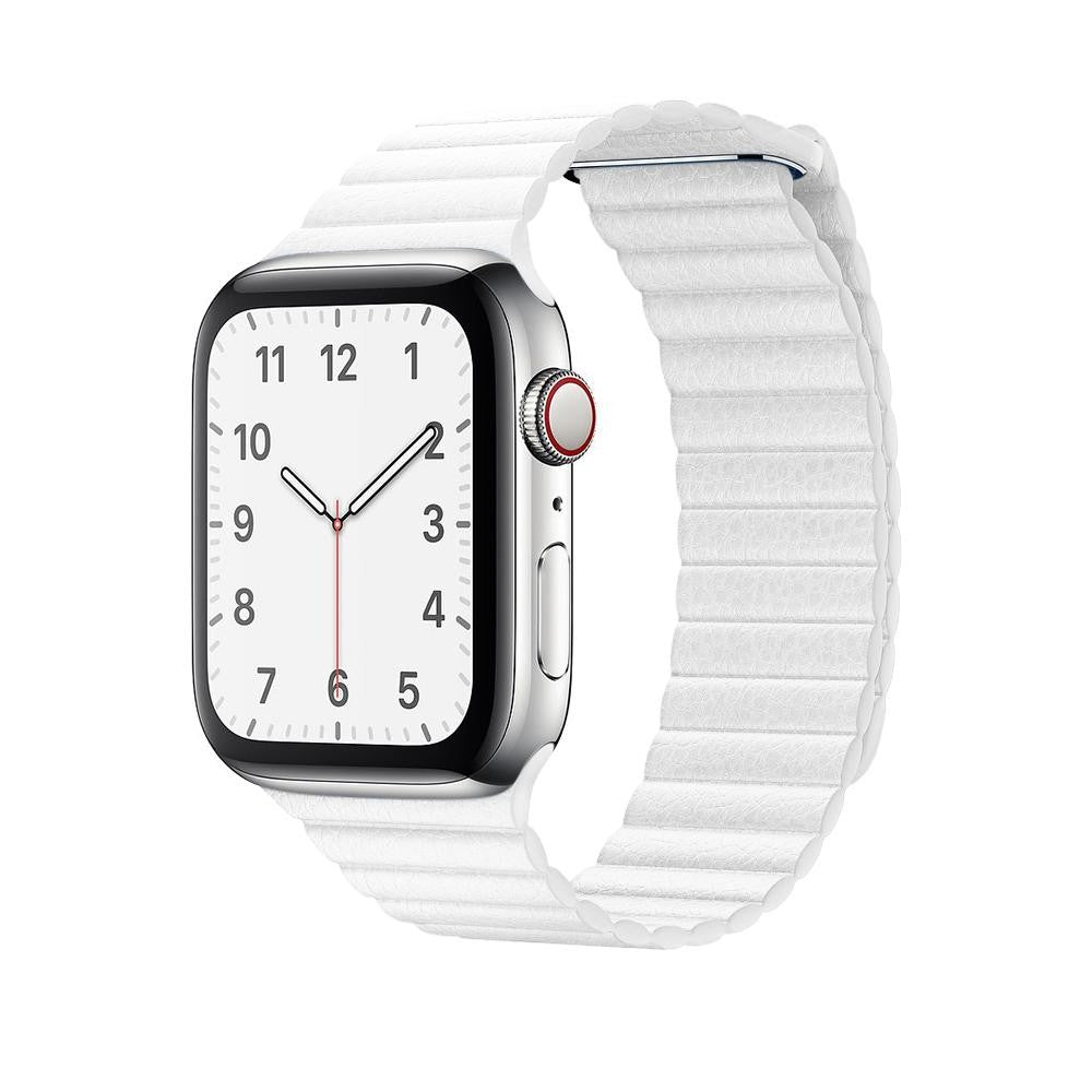 Curea Leather Loop Heritage - Apple Watch 1/2/3/4/5/6/7/8/9/10/11/SE/SE2/SE3/Ultra 1/Ultra 2/Ultra 3 - 42/44/45/46/49 MM - White