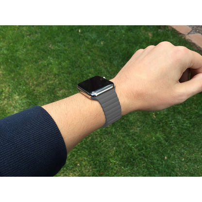 Curea Leather Loop Heritage - Apple Watch 1/2/3/4/5/6/7/8/9/10/11/SE/SE2/SE3/Ultra 1/Ultra 2/Ultra 3 - 42/44/45/46/49 MM - Dark Gray