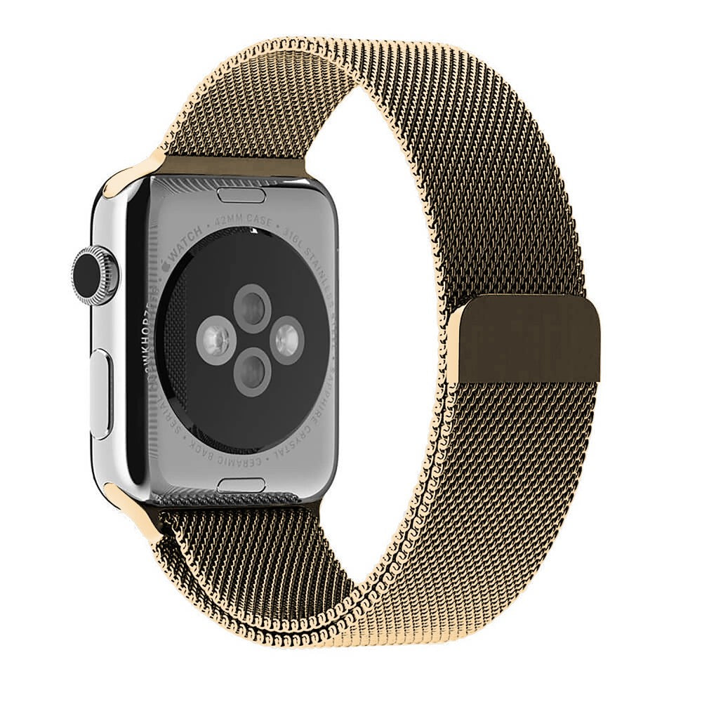 Milanese Classic Strap - Apple Watch 1/2/3/4/5/6/7/8/9/10/11/SE/SE2/SE3/Ultra 1/Ultra 2/Ultra 3 - 42/44/45/46/49 MM - Champagne