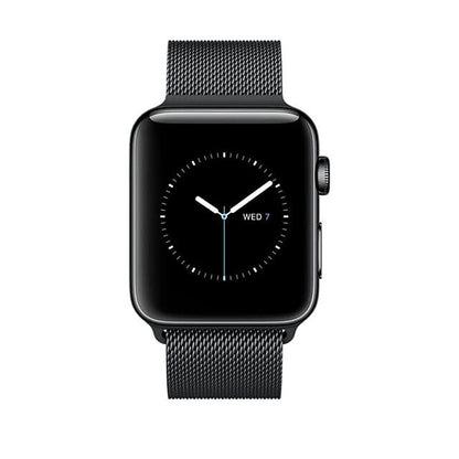 Milanese Classic Strap - Apple Watch 1/2/3/4/5/6/7/8/9/10/11/SE/SE2/SE3/Ultra 1/Ultra 2/Ultra 3 - 42/44/45/46/49 MM - Carbon Black