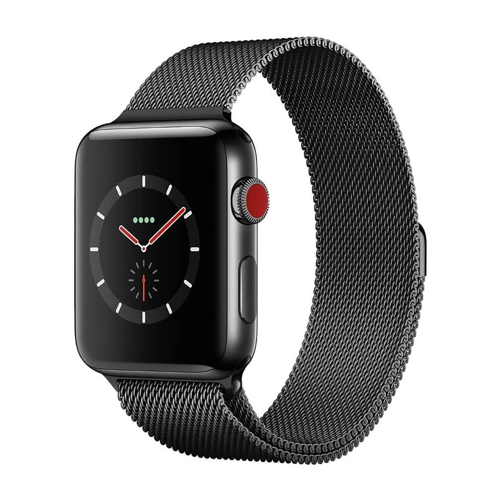 Milanese Classic Strap - Apple Watch 1/2/3/4/5/6/7/8/9/10/11/SE/SE2/SE3/Ultra 1/Ultra 2/Ultra 3 - 42/44/45/46/49 MM - Carbon Black
