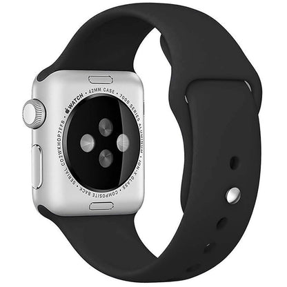 Curea Silicone Sport - Apple Watch 1/2/3/4/5/6/7/8/9/10/11/SE/SE2/SE3 - 38/40/41/42 MM - S/M - Black