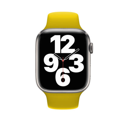 Silicone Sport Band - Apple Watch 1/2/3/4/5/6/7/8/9/10/11/SE/SE2/SE3/Ultra 1/Ultra 2/Ultra 3 - 42/44/45/46/49 MM - S/M - Yellow
