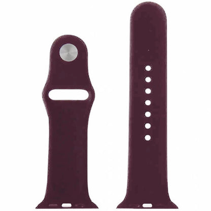 Silicone Sport Strap - Apple Watch 1/2/3/4/5/6/7/8/9/10/11/SE/SE2/SE3/Ultra 1/Ultra 2/Ultra 3 - 42/44/45/46/49 MM - S/M - Wine Red