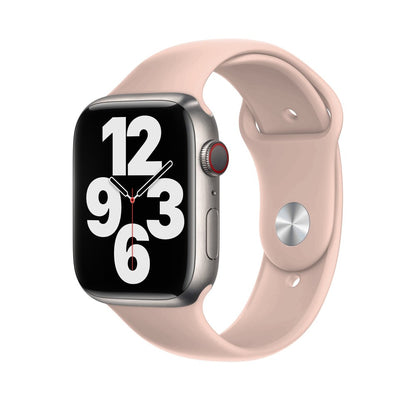 Curea Silicone Sport - Apple Watch 1/2/3/4/5/6/7/8/9/10/11/SE/SE2/SE3/Ultra 1/Ultra 2/Ultra 3 - 42/44/45/46/49 MM - S/M - Pink Sand