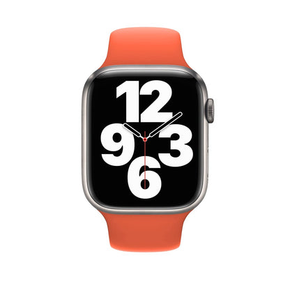 Silicone Sport Band - Apple Watch 1/2/3/4/5/6/7/8/9/10/11/SE/SE2/SE3/Ultra 1/Ultra 2/Ultra 3 - 42/44/45/46/49 MM - S/M - Orange
