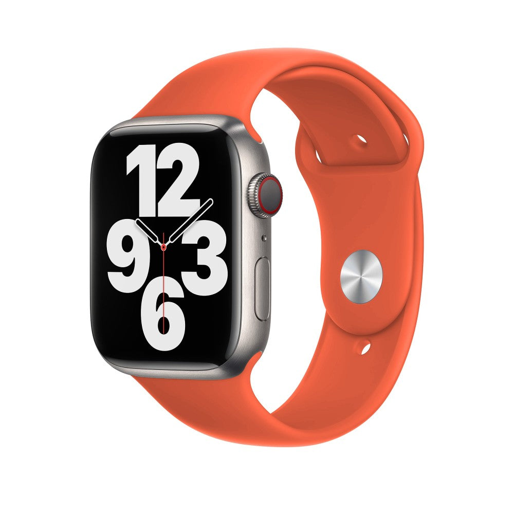 Curea Silicone Sport - Apple Watch 1/2/3/4/5/6/7/8/9/10/11/SE/SE2/SE3/Ultra 1/Ultra 2/Ultra 3 - 42/44/45/46/49 MM - S/M - Orange