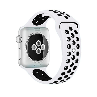 Active Sport Loop Strap - Apple Watch 1/2/3/4/5/6/7/8/9/10/11/SE/SE2/SE3/Ultra 1/Ultra 2/Ultra 3 - 42/44/45/46/49 MM - S/M - White/Black