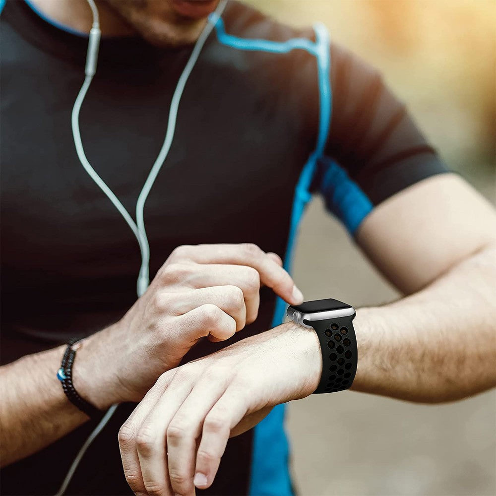 Curea Sport Loop Active - Apple Watch 1/2/3/4/5/6/7/8/9/10/11/SE/SE2/SE3/Ultra 1/Ultra 2/Ultra 3 - 42/44/45/46/49 MM - S/M - Obsidian/Black
