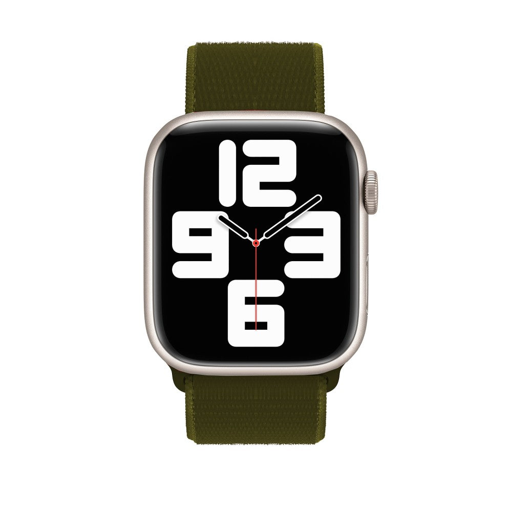 Curea Nylon Classic - Apple Watch 1/2/3/4/5/6/7/8/9/10/11/SE/SE2/SE3 - 38/40/41/42 MM - Olive Flak