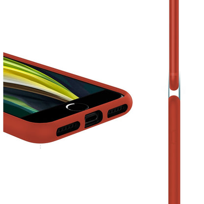 Soft Silicone Case - iPhone 7/8/SE2 - Orange Red