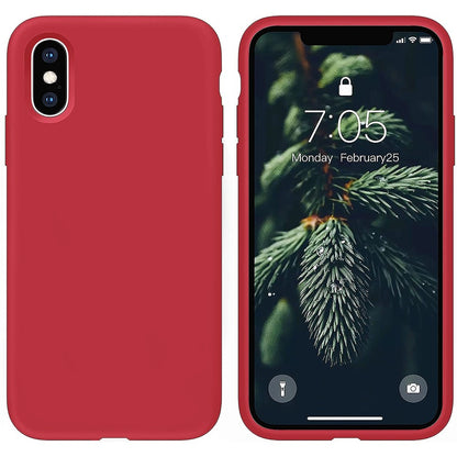 Soft Silicone Case - iPhone X/XS - Light Red