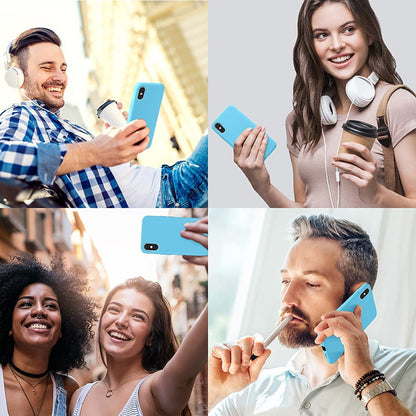 Soft Silicone Case - iPhone X/XS - Acid Blue