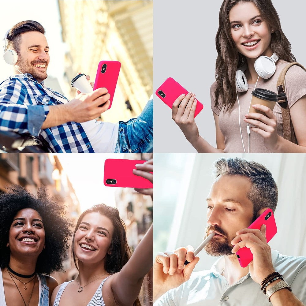 Soft Silicone Case - iPhone X/XS - Neon Pink