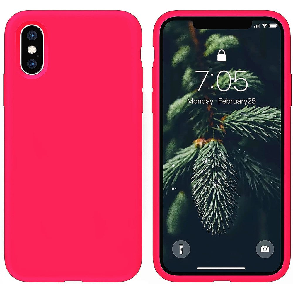 Soft Silicone Case - iPhone X/XS - Neon Pink