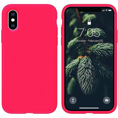 Soft Silicone Case - iPhone X/XS - Neon Pink