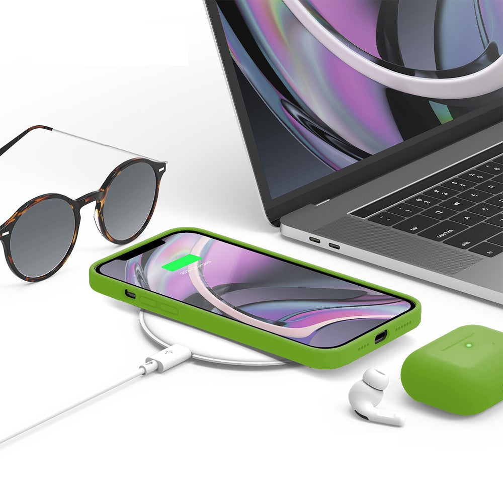 Husa Soft Silicone - iPhone 12/12 Pro - Acid Green