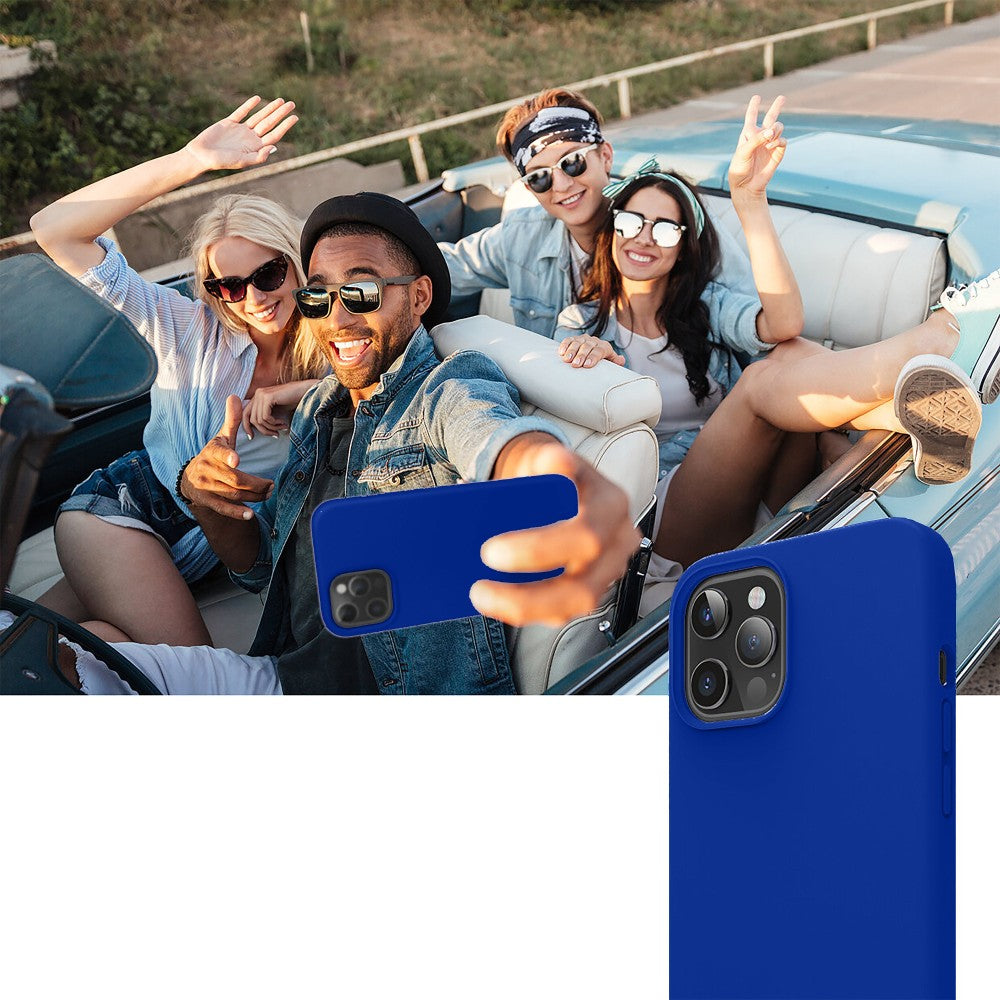 Husa Soft Silicone - iPhone 12/12 Pro - Dark Blue