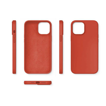 Soft Silicone Case - iPhone 12 Pro Max - Orange Red