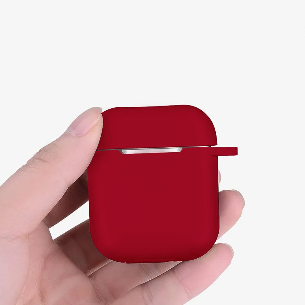 Husa Soft Silicone - AirPods 1/2 - Wine Red