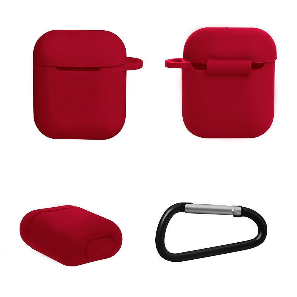 Husa Soft Silicone - AirPods 1/2 - Wine Red