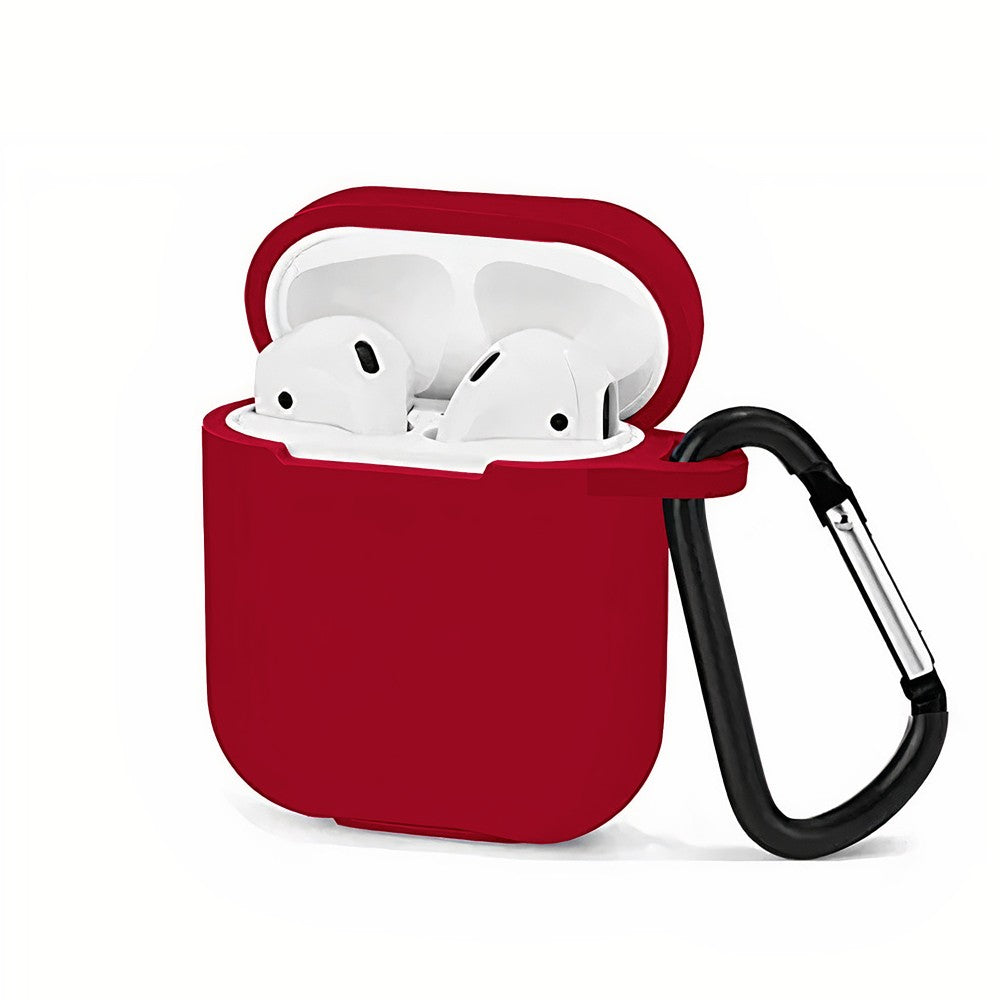Husa Soft Silicone - AirPods 1/2 - Wine Red
