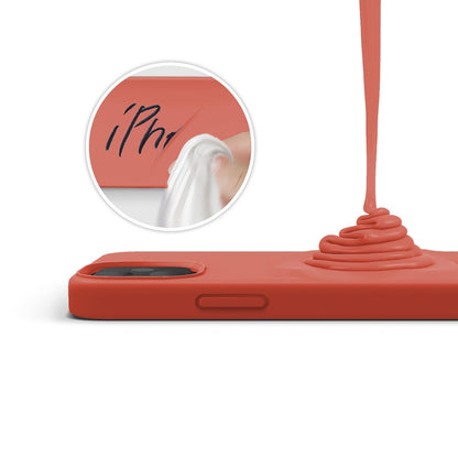 Husa Soft Silicone - iPhone 12 Mini - Orange Red
