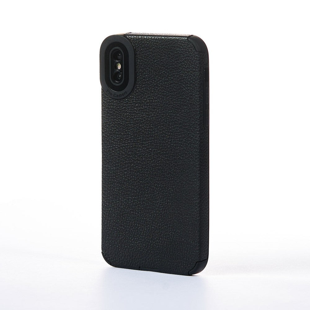 Grained Leather Case - iPhone X/XS - Black