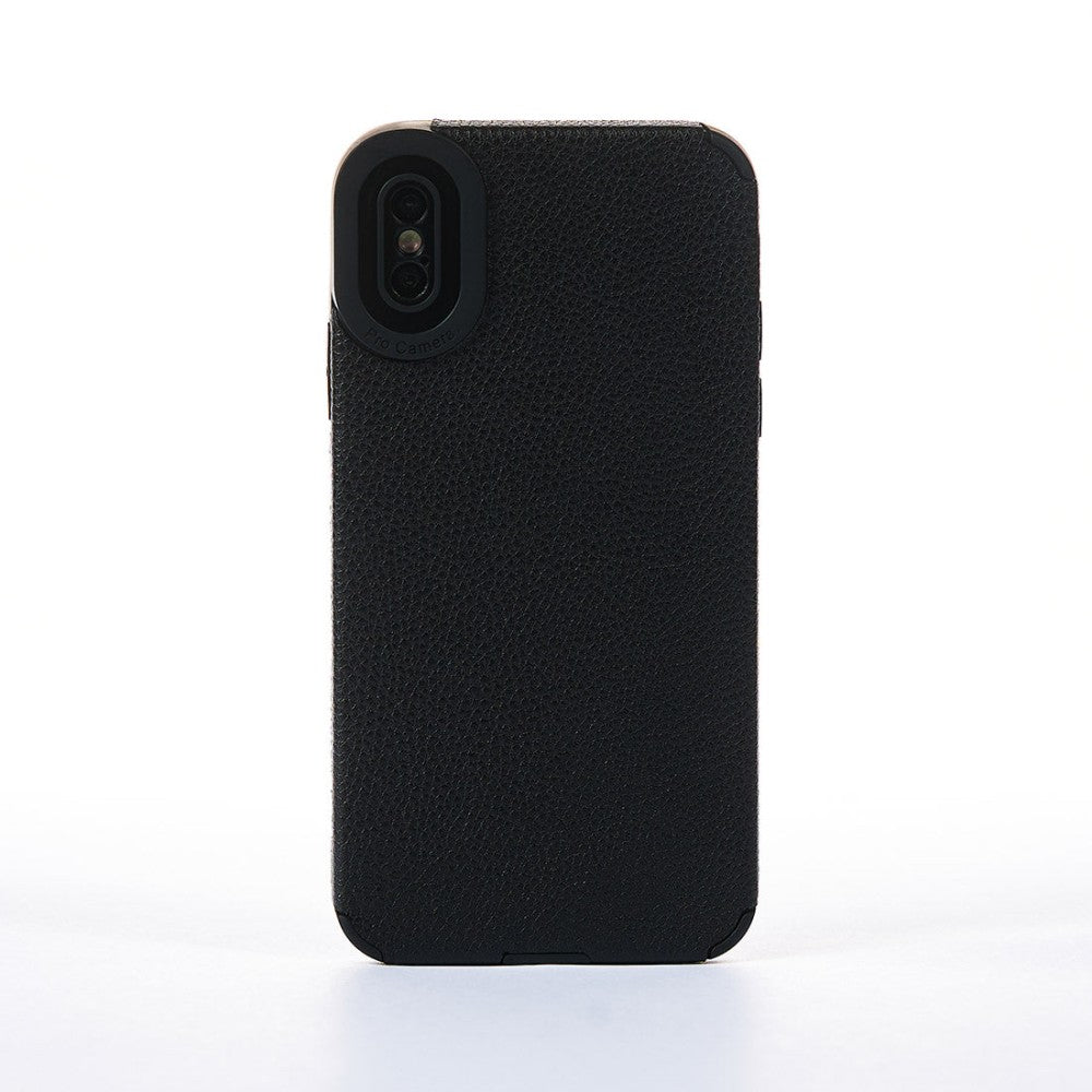 Grained Leather Case - iPhone X/XS - Black