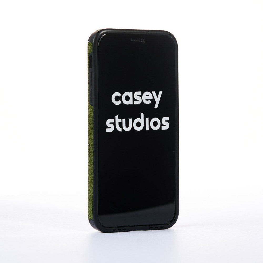 Grained Leather Case - iPhone XR - Green